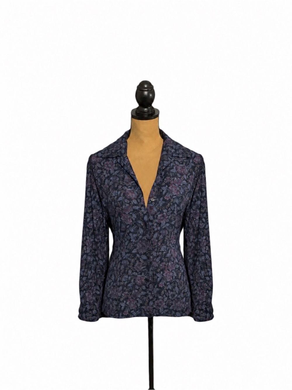 Vintage 90s Pendleton Womens 10 Floral Rayon Blouse Whimsigoth Button Down